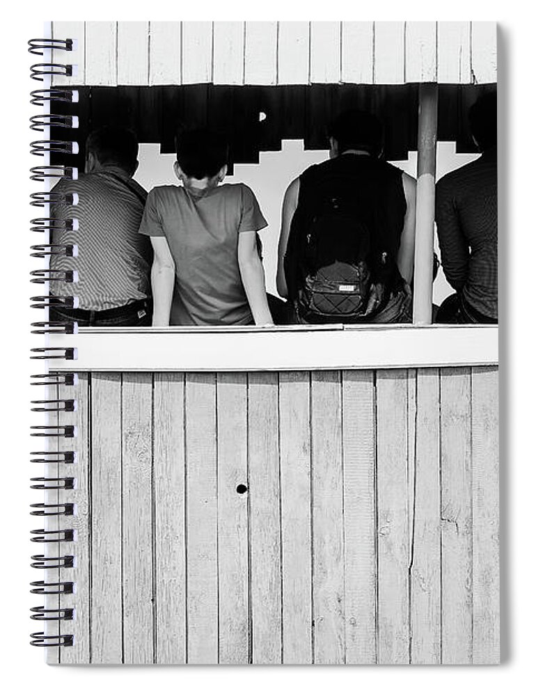 Street Photography Spiral Notebook featuring the photograph Back to Backs #1 by John Williams