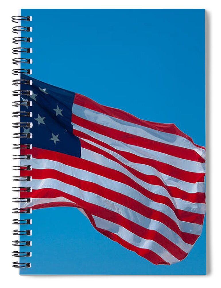 Star Spangled Banner Flag Spiral Notebook featuring the photograph Baltimore Inner Harbor #1 by Anthony Totah