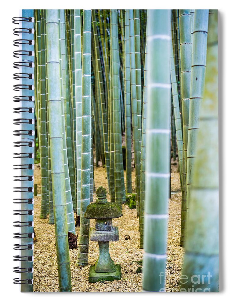 Asia Spiral Notebook featuring the photograph Bamboo Forest, Japan #1 by Voisin/Phanie