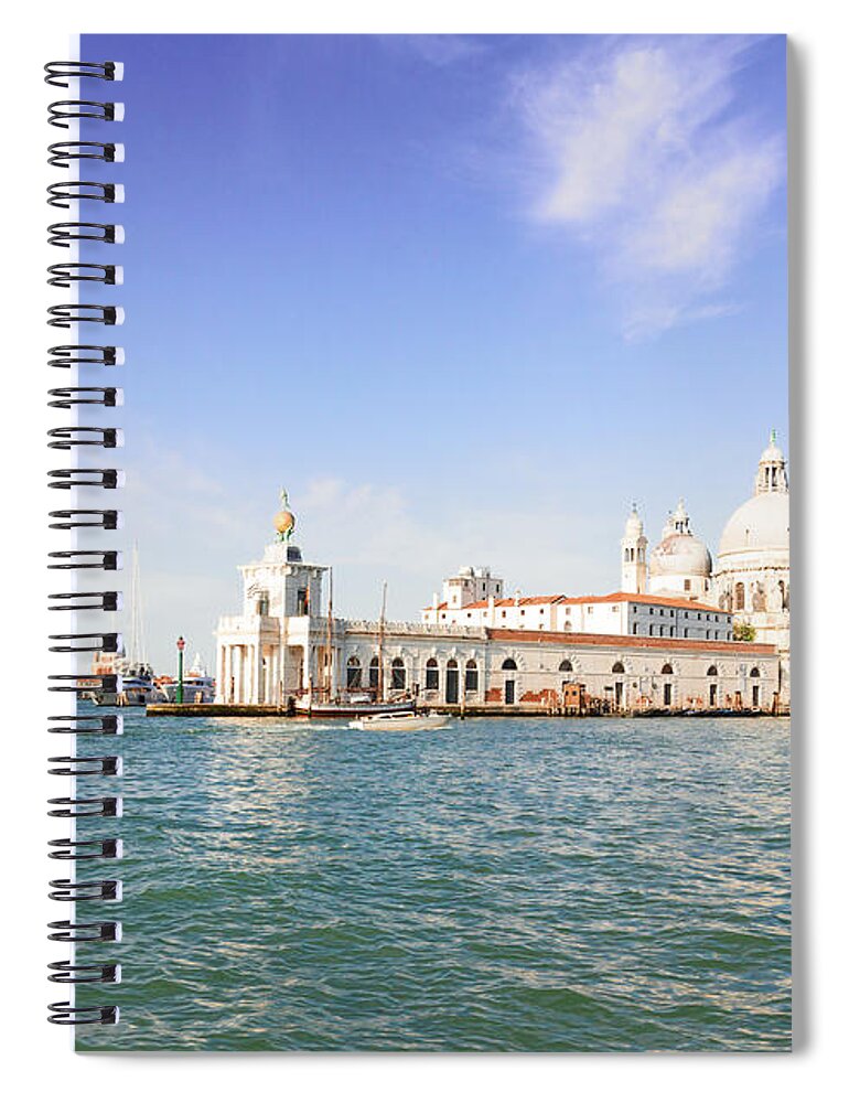 Venezia Spiral Notebook featuring the photograph Basilica Santa Maria della Salute and Dogana by Anastasy Yarmolovich