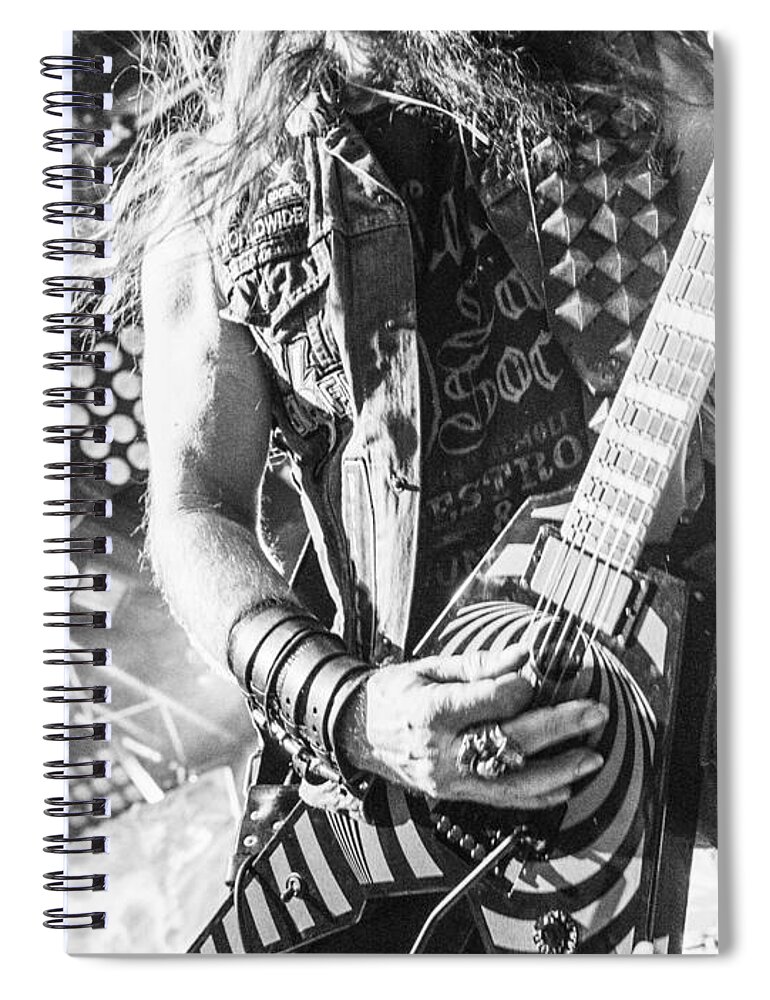 Black Label Society Spiral Notebook featuring the photograph Black Label Society #1 by Jackie Russo