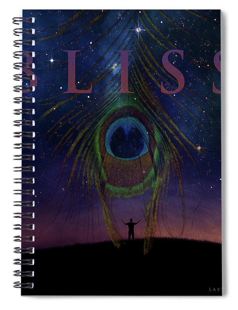 Bliss Spiral Notebook featuring the digital art Bliss #1 by Richard Laeton
