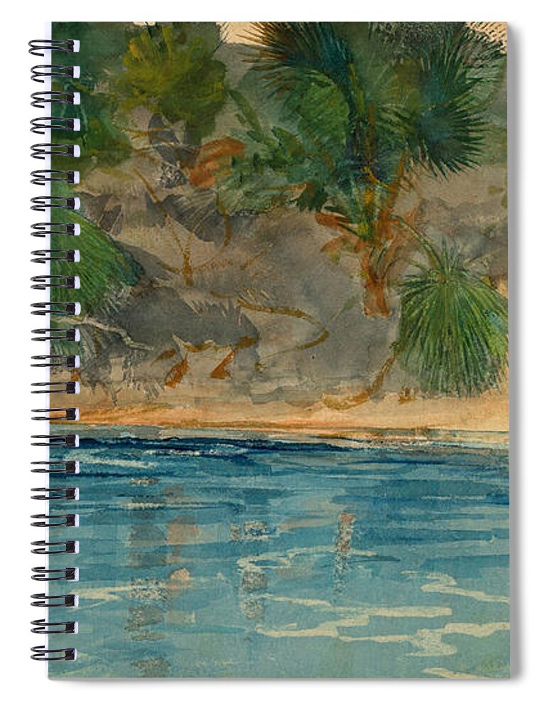 Winslow Homer Spiral Notebook featuring the painting Blue Spring. Florida #2 by Winslow Homer