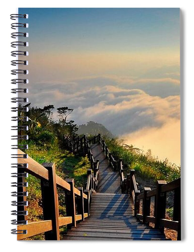Boardwalk Spiral Notebook featuring the photograph Boardwalk #1 by Jackie Russo