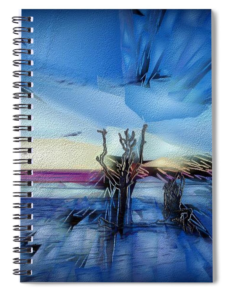 Art Spiral Notebook featuring the digital art Botany Sunrise #2 by Jon Glaser