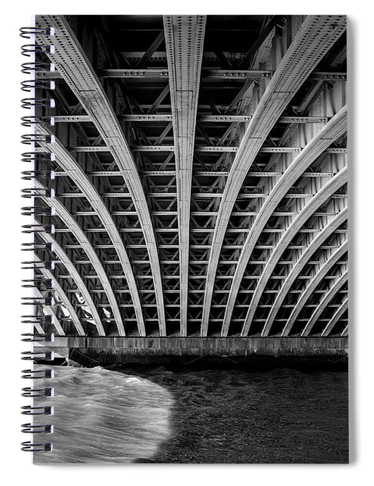 Bridges Spiral Notebook featuring the photograph Bridge the Gap #1 by Greg Fortier