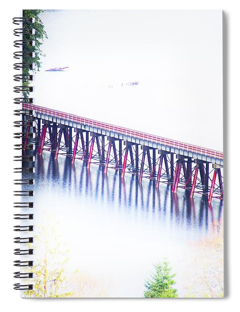 Bridge Spiral Notebook featuring the photograph Bridging Over by Merle Grenz