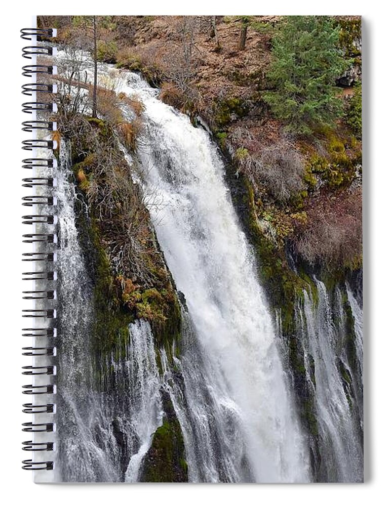Burney Falls Spiral Notebook featuring the photograph Burney Falls #1 by Maria Jansson