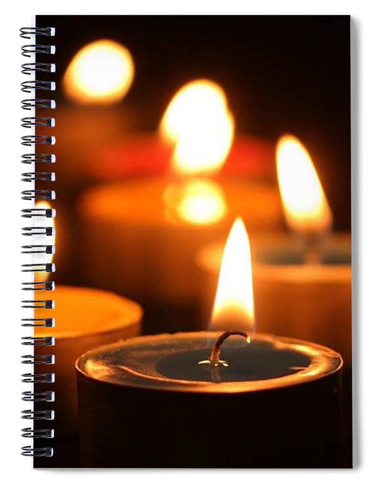 Candle Spiral Notebook featuring the digital art Candle #1 by Maye Loeser