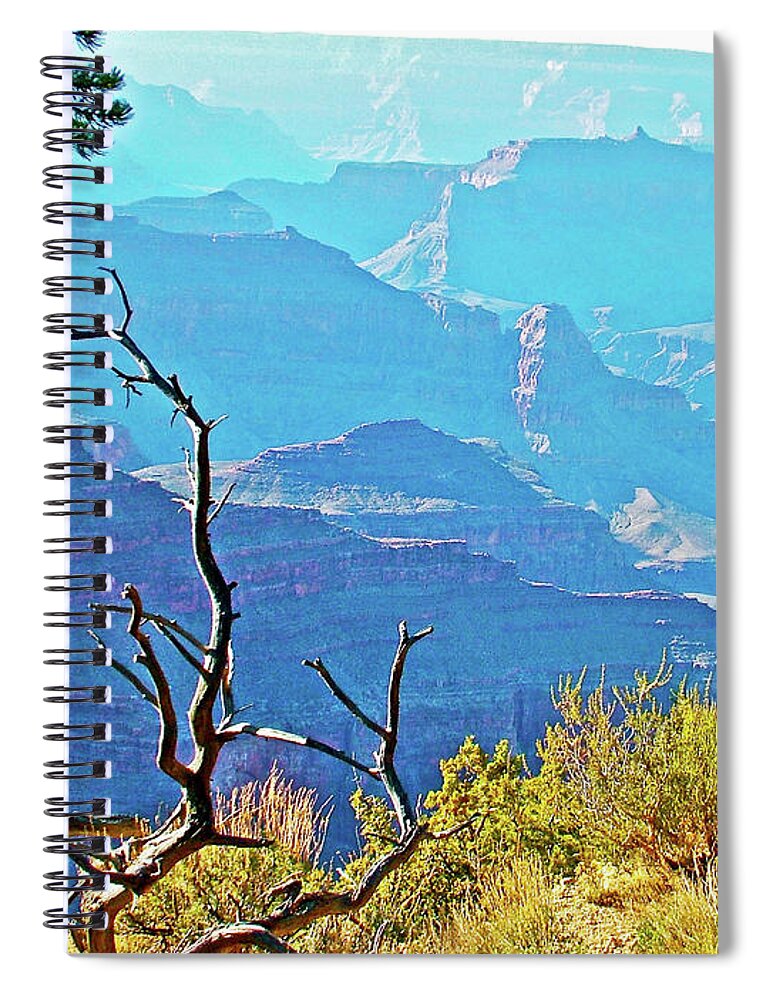 Canyon View Near Hermit's Rest In Grand Canyon National Park Spiral Notebook featuring the photograph Canyon View near Hermit's Rest in Grand Canyon National Park-Arizona #1 by Ruth Hager