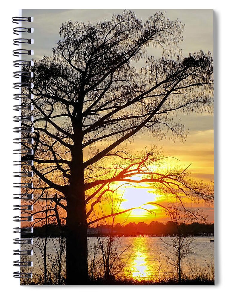 Victor Montgomery Spiral Notebook featuring the photograph Carolina Sunset #1 by Vic Montgomery