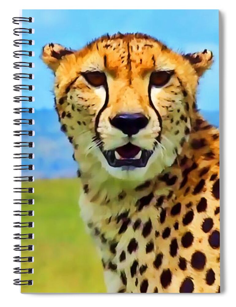 Cheetah Spiral Notebook featuring the photograph Cheetah #1 by Gini Moore