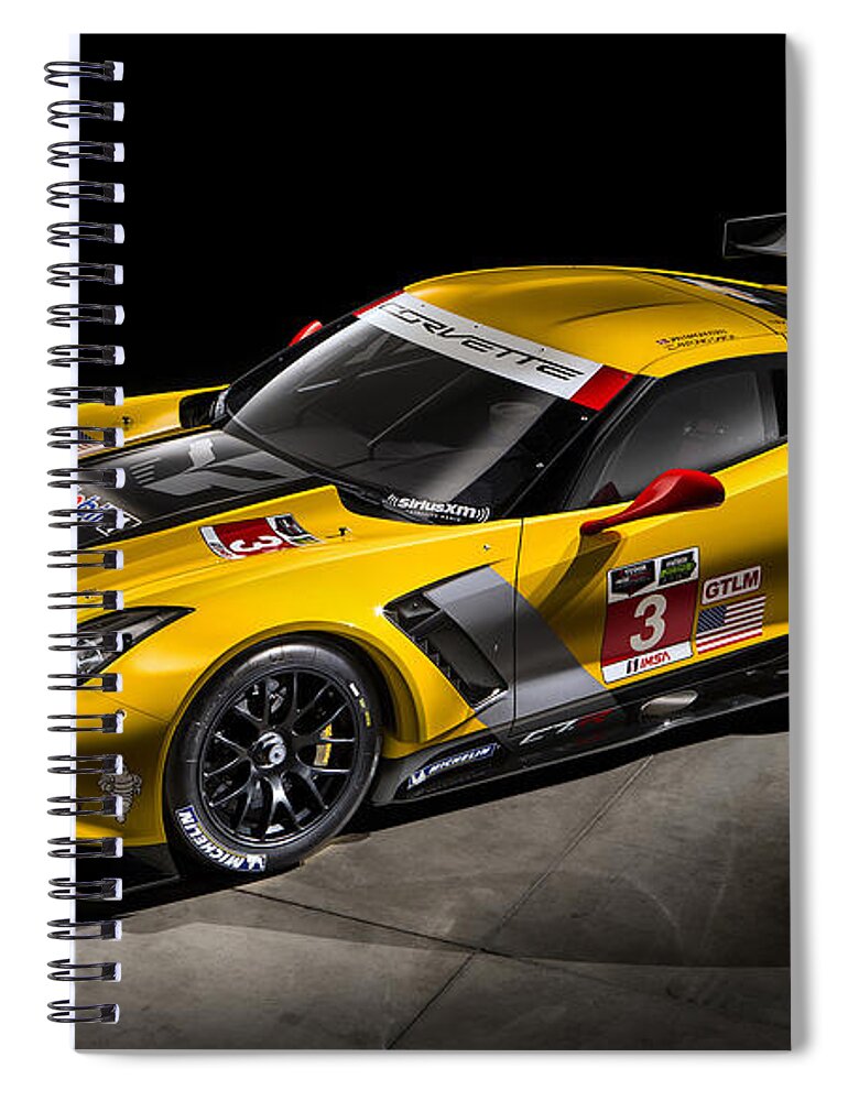 Chevrolet Corvette Spiral Notebook featuring the digital art Chevrolet Corvette #1 by Maye Loeser