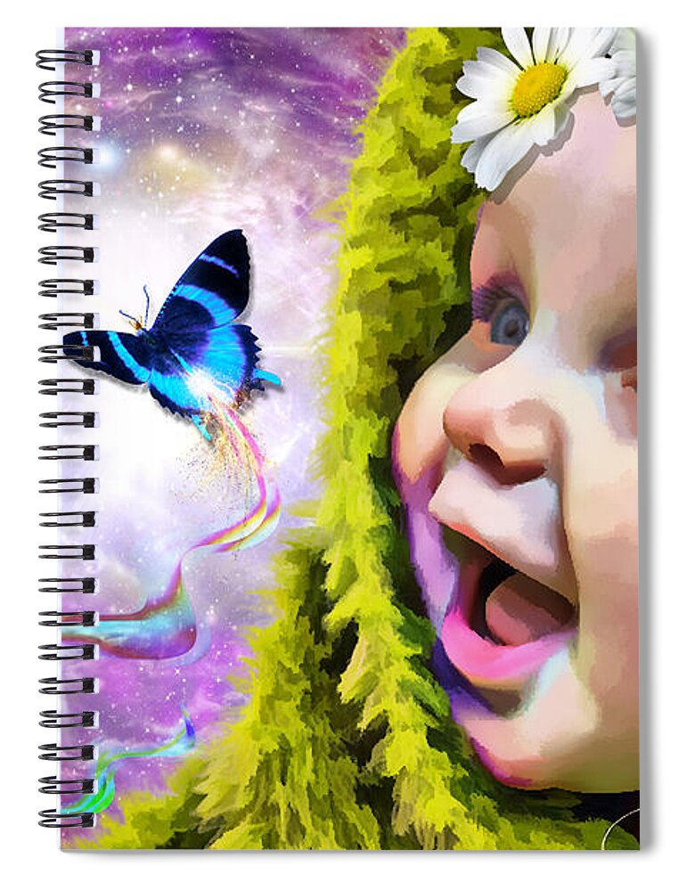 Faith Of A Child Spiral Notebook featuring the digital art Child like faith #1 by Dolores Develde