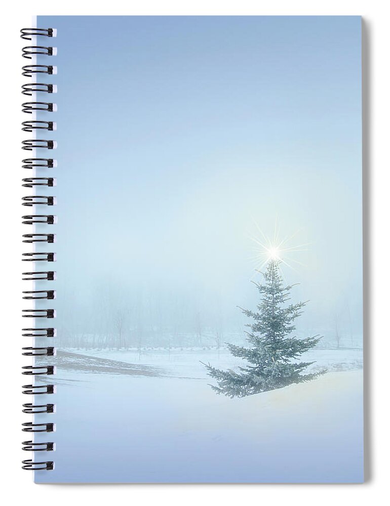 Winter Spiral Notebook featuring the photograph Christmas Spirit #1 by Sandra Parlow