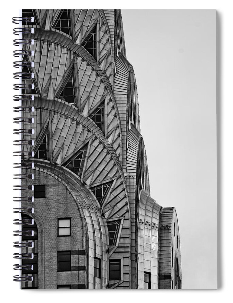New York City Spiral Notebook featuring the photograph Chrysler Building #1 by Michael Dorn