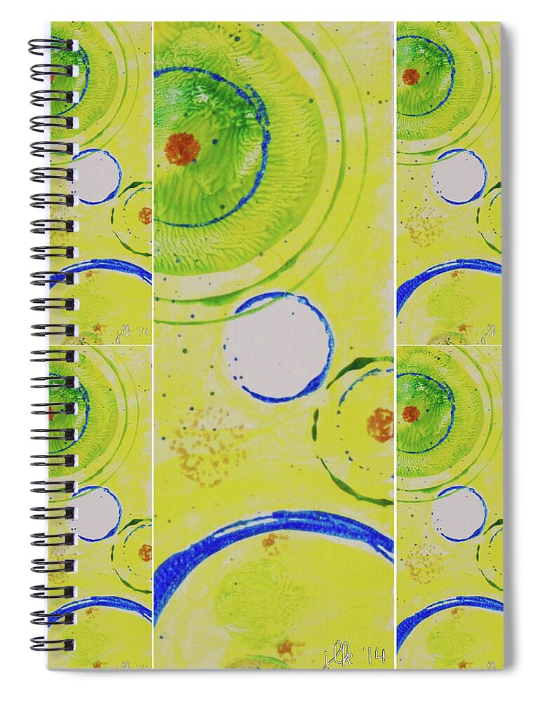 Lori Kingston Spiral Notebook featuring the painting Circle Obsession 1 #1 by Lori Kingston