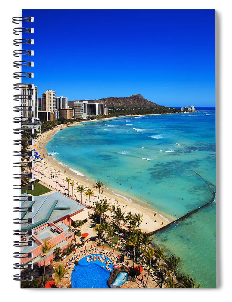 Above Spiral Notebook featuring the photograph Classic Waikiki #1 by Tomas del Amo - Printscapes