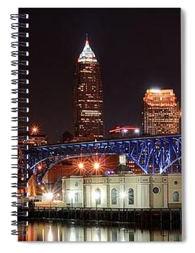 Cleveland Spiral Notebook featuring the photograph Cleveland Panorama #3 by Frozen in Time Fine Art Photography