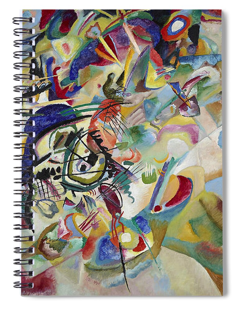 Wassily Kandinsky Spiral Notebook featuring the painting Composition VII by Wassily Kandinsky