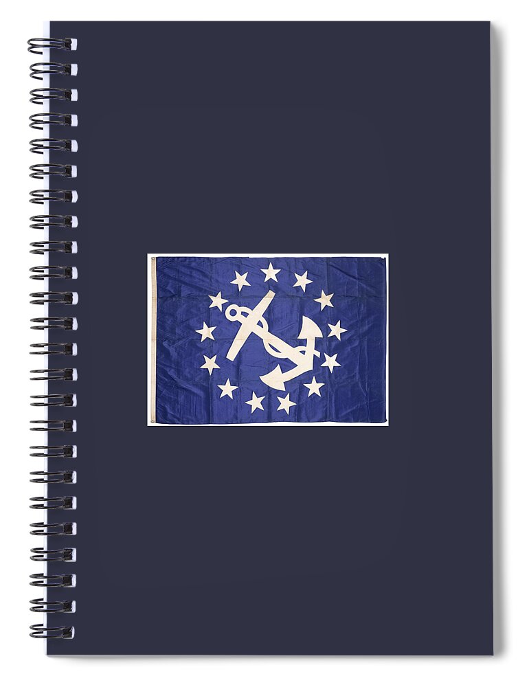 Flags From J.p. Morgan's Steam Yacht(s) Corsair 3 Spiral Notebook featuring the painting Corsair by MotionAge Designs