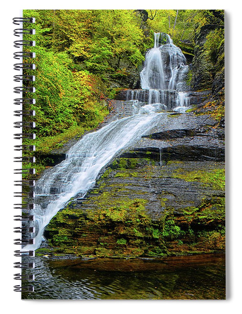 Dingmans Falls Spiral Notebook featuring the photograph Dingmans Falls Ranges 2 by Raymond Salani III