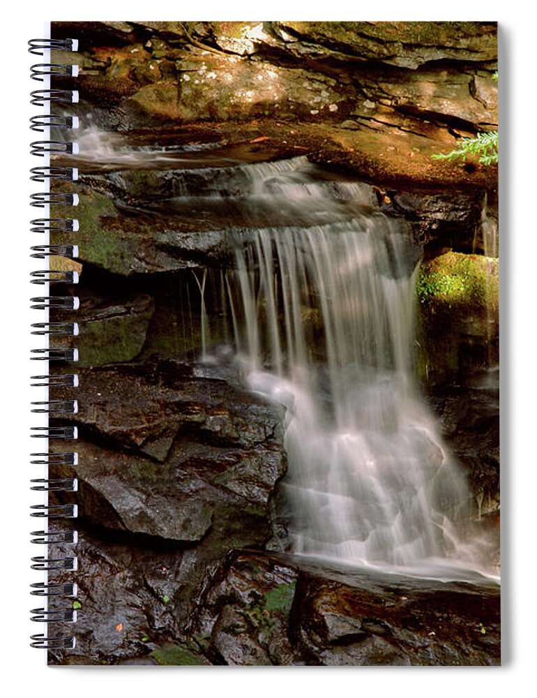 Waterfall Spiral Notebook featuring the photograph Doane's Falls #1 by Lilia S