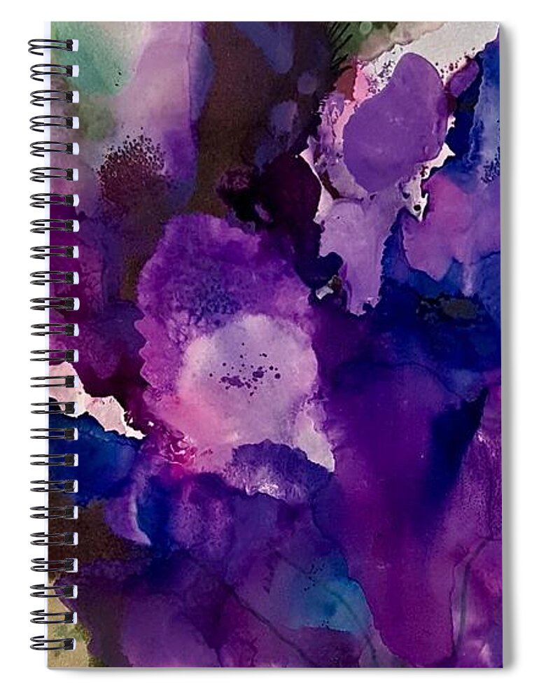 Abstract Flower Spiral Notebook featuring the painting Dreaming #2 by Tommy McDonell