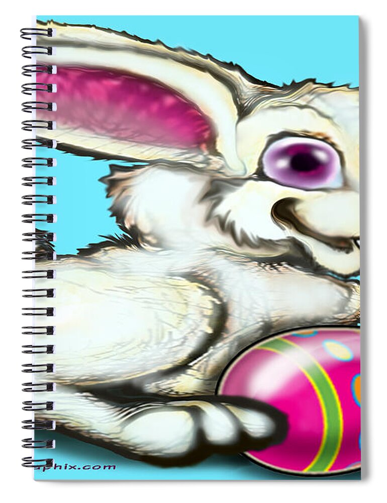 Easter Spiral Notebook featuring the digital art Easter Bunny #2 by Kevin Middleton