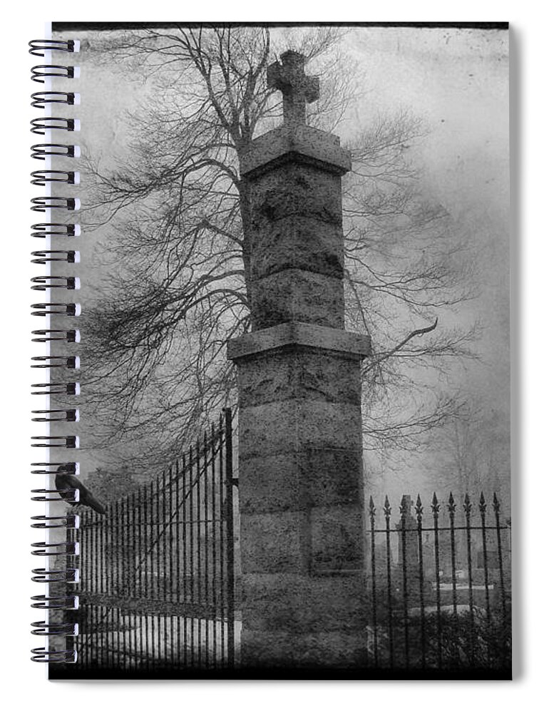 Gate Spiral Notebook featuring the photograph Entrance by Gothicrow Images