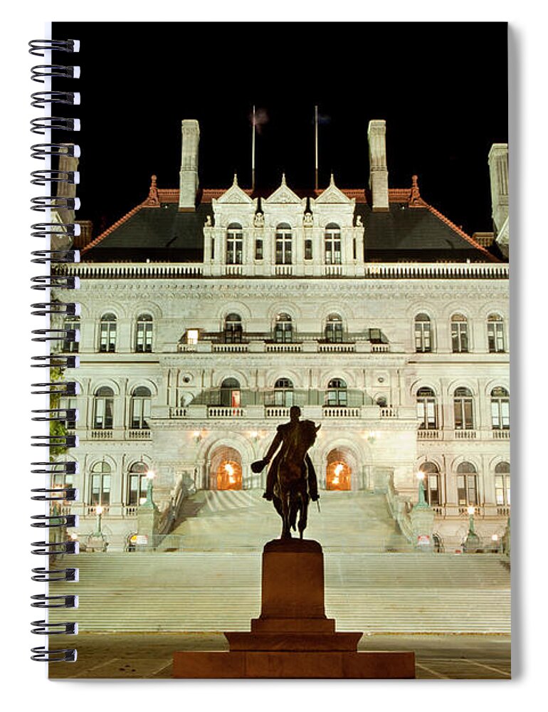 Flowers Spiral Notebook featuring the photograph ew York State Capitol in Albany #1 by Anthony Totah