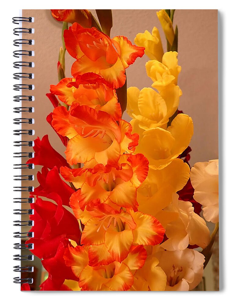 Flowers Spiral Notebook featuring the photograph Gladiolas #1 by Farol Tomson