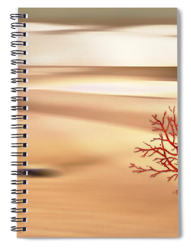 Abstract Spiral Notebook featuring the digital art Global Warming #1 by Klara Acel