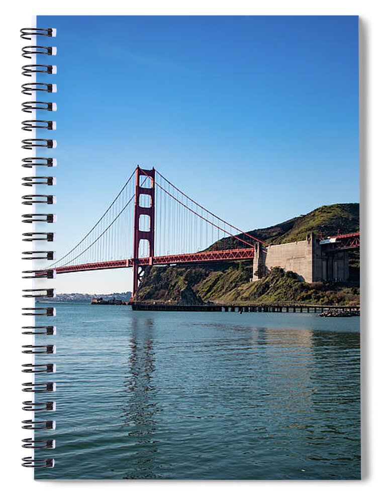 Bridge Spiral Notebook featuring the photograph Golden Gate Bridge in San Francisco, USA #1 by Amanda Mohler