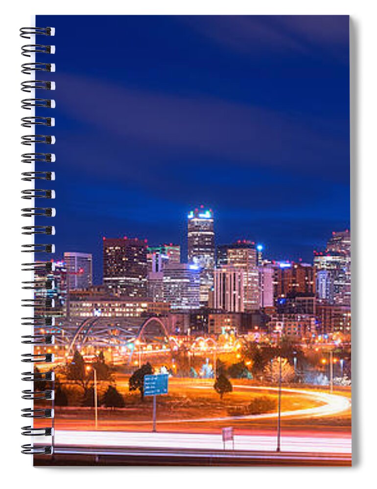 Denver Spiral Notebook featuring the photograph Goodnight Denver #1 by Darren White