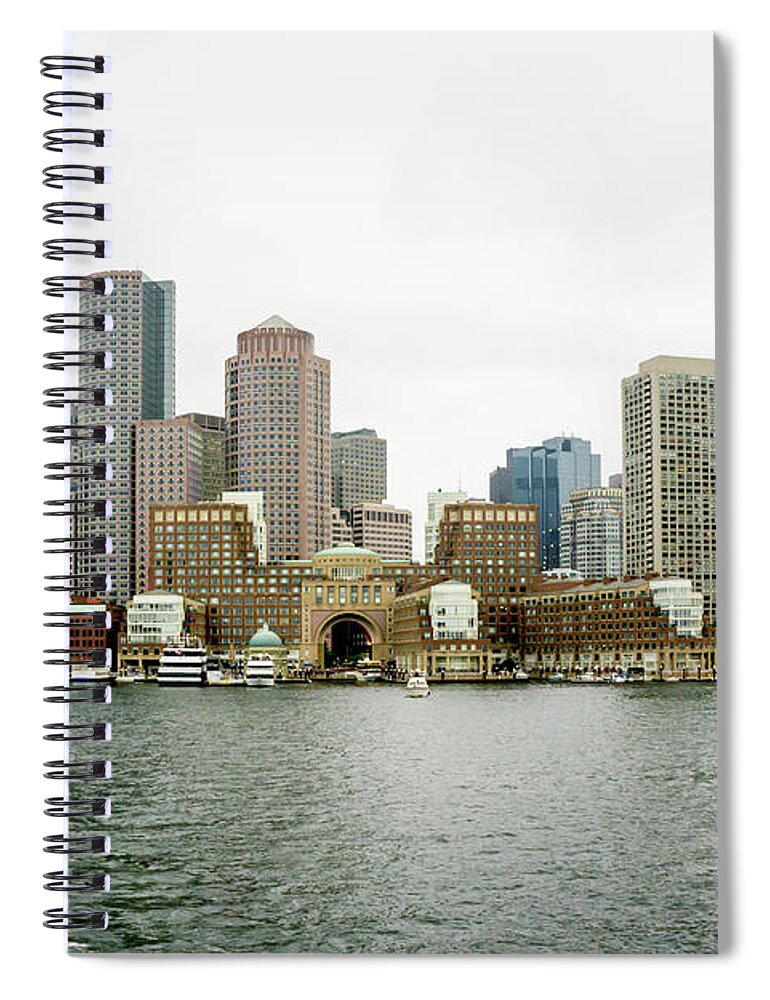 Boston Spiral Notebook featuring the photograph Harbor View #1 by Greg Fortier