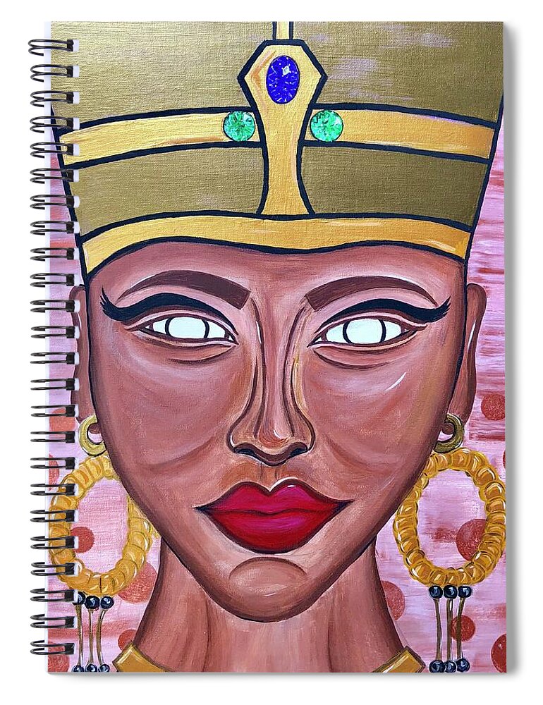 Painting Spiral Notebook featuring the painting Her Crown Jewels #1 by Art By Naturallic