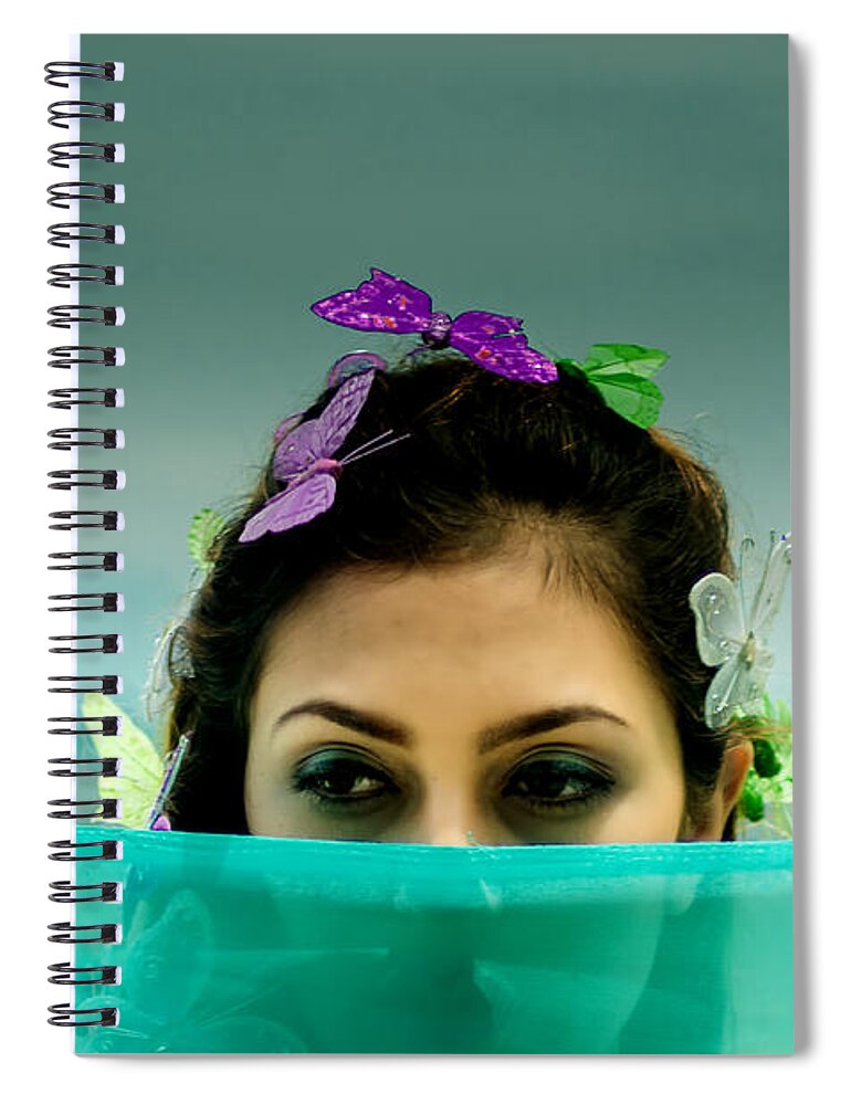 Michelle Meenawong Spiral Notebook featuring the photograph Hiding #2 by Michelle Meenawong