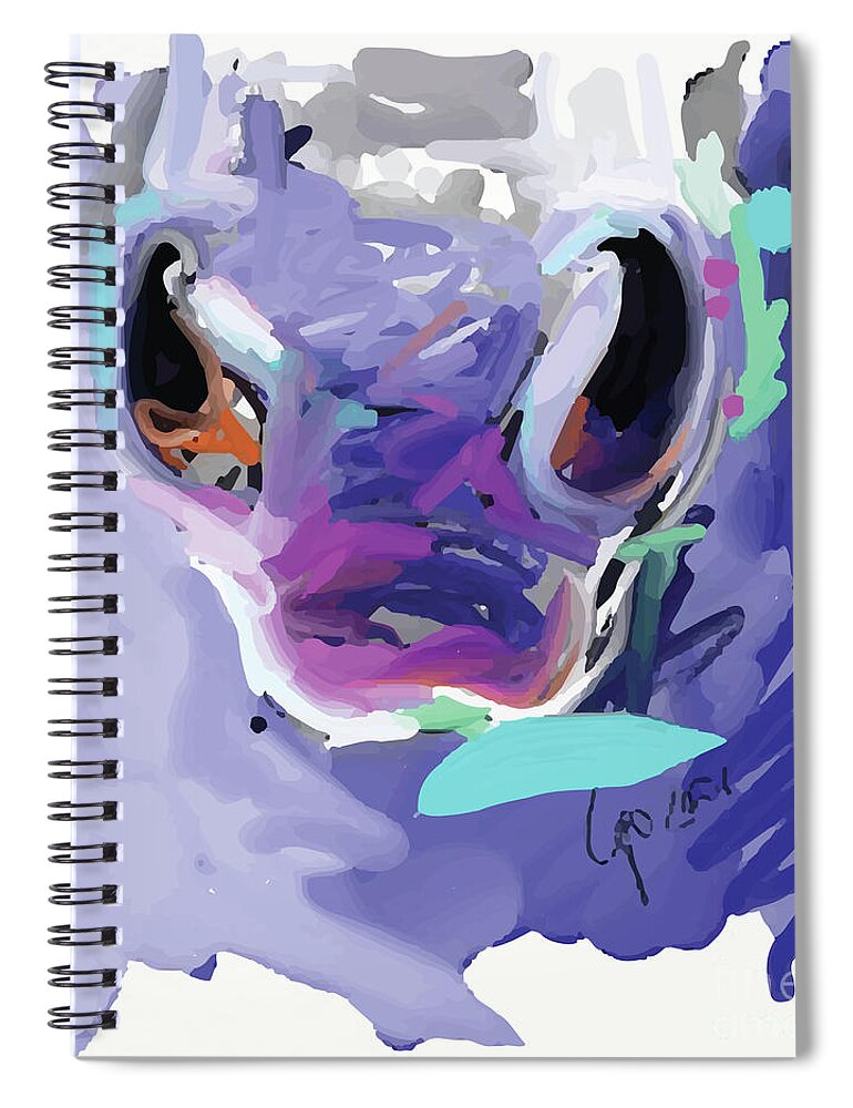 Horse Spiral Notebook featuring the painting Horse Nose #1 by Go Van Kampen