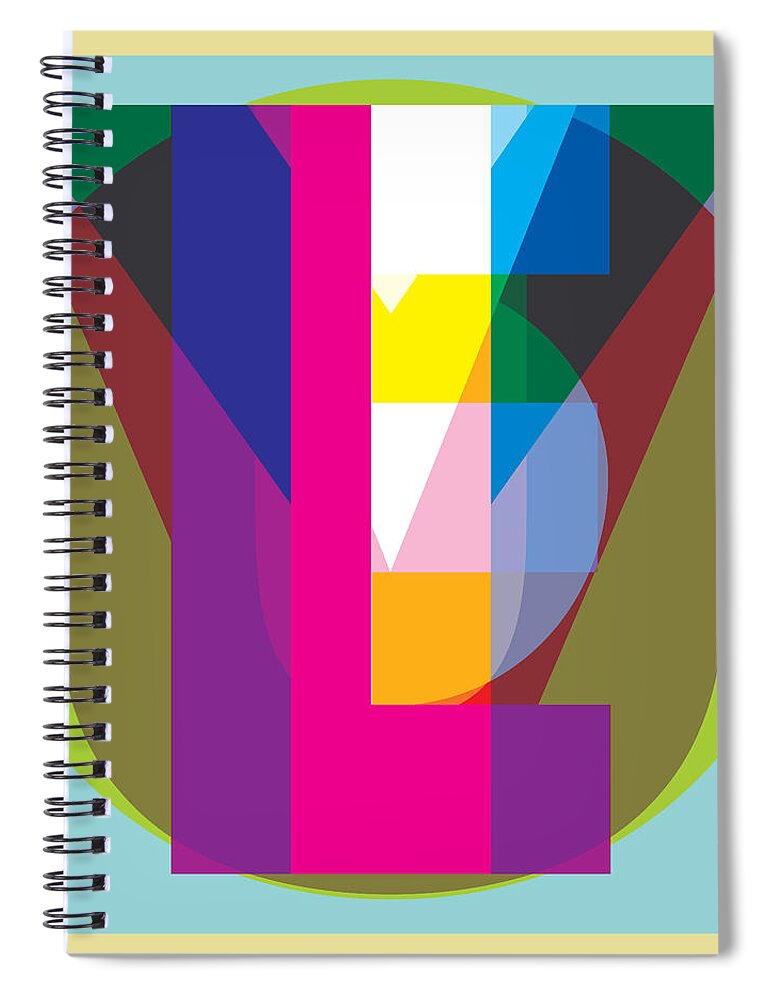 Love Spiral Notebook featuring the digital art I Love You #1 by Gary Grayson