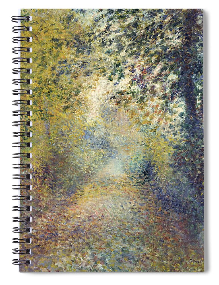 Auguste Renoir Spiral Notebook featuring the painting In The Woods #1 by Auguste Renoir