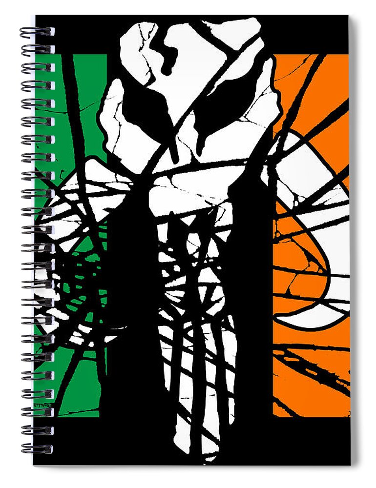 Sci Fi Spiral Notebook featuring the digital art Irish Mandalorian Flag by Dale Loos Jr