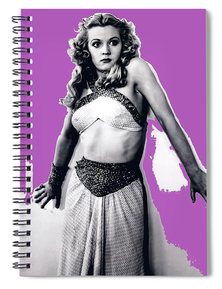 Jean Rogers As Dale Arden Flash Gordon Serial 1936-2008 Spiral Notebook featuring the photograph Jean Rogers As Dale Arden Flash Gordon Serial 1936-2008 #2 by David Lee Guss