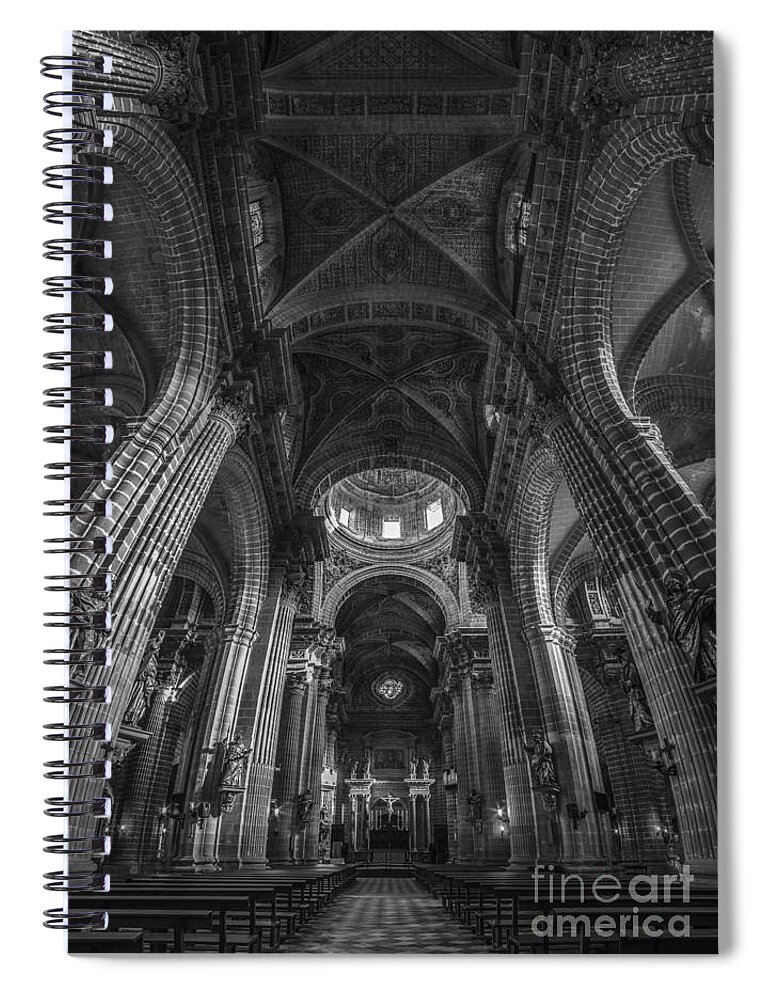12mm F2 Spiral Notebook featuring the photograph Jerez de la Frontera Cathedral Cadiz Spain #1 by Pablo Avanzini