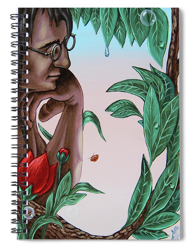 Painting Spiral Notebook featuring the painting John Lennon #1 by Victor Molev