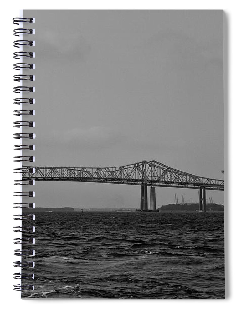 Old & New Bridges Spiral Notebook featuring the photograph June 20 2004 by Dale Powell