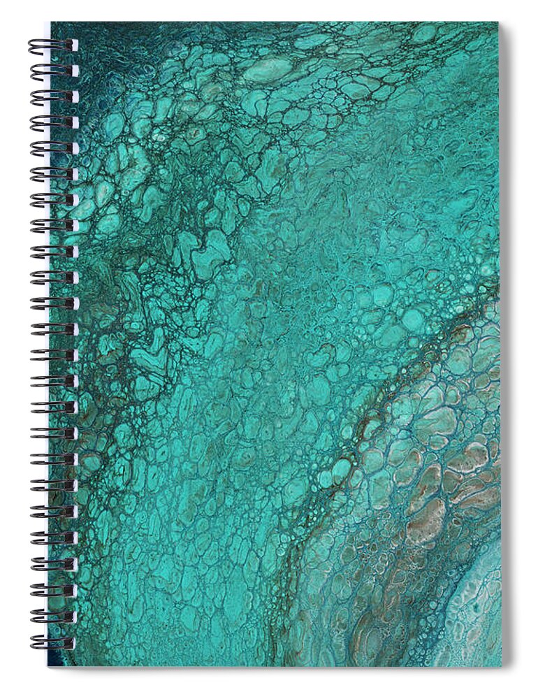 Organic Spiral Notebook featuring the painting Lagoon by Tamara Nelson