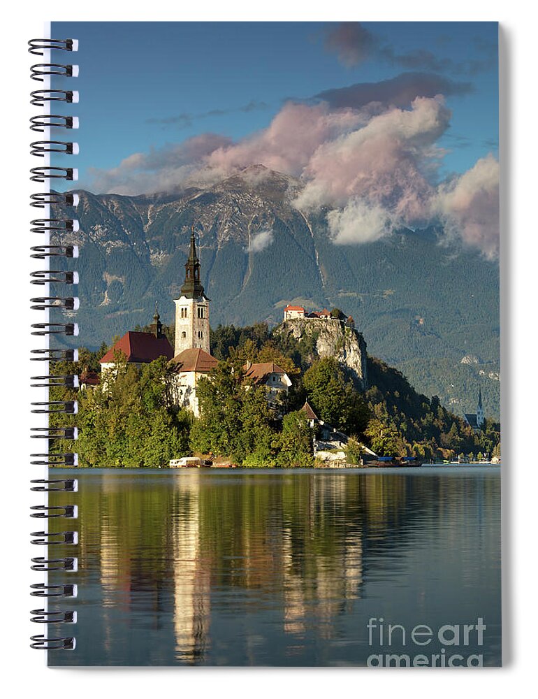 Slovenia Spiral Notebook featuring the photograph Lake Bled #1 by Brian Jannsen