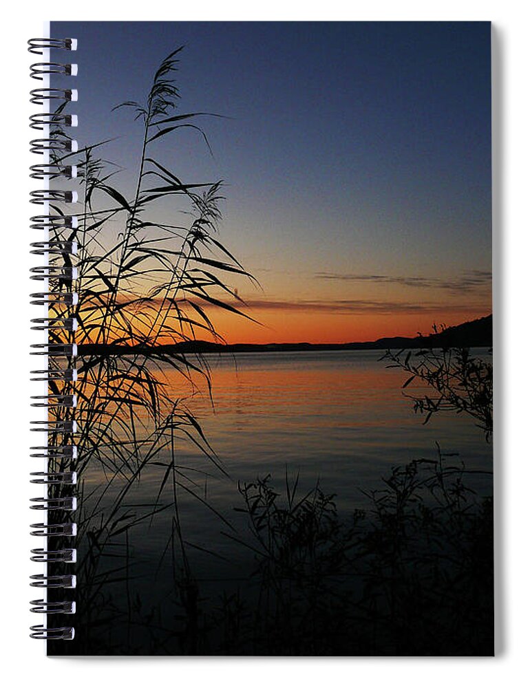 Lake Spiral Notebook featuring the digital art Lake #1 by Maye Loeser