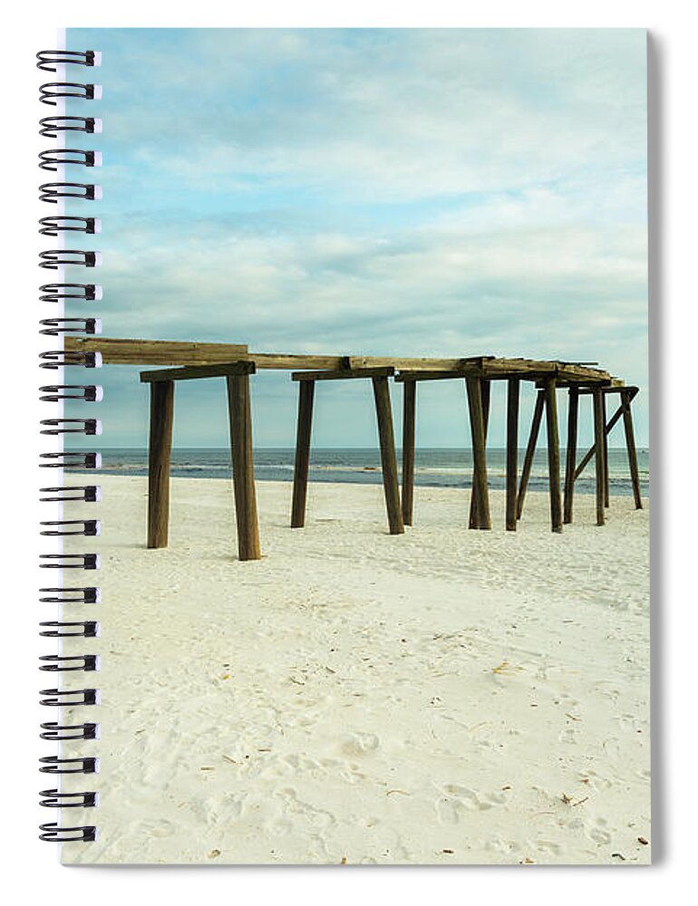 Gulf Of Mexico Spiral Notebook featuring the photograph Life of a Pier by Raul Rodriguez